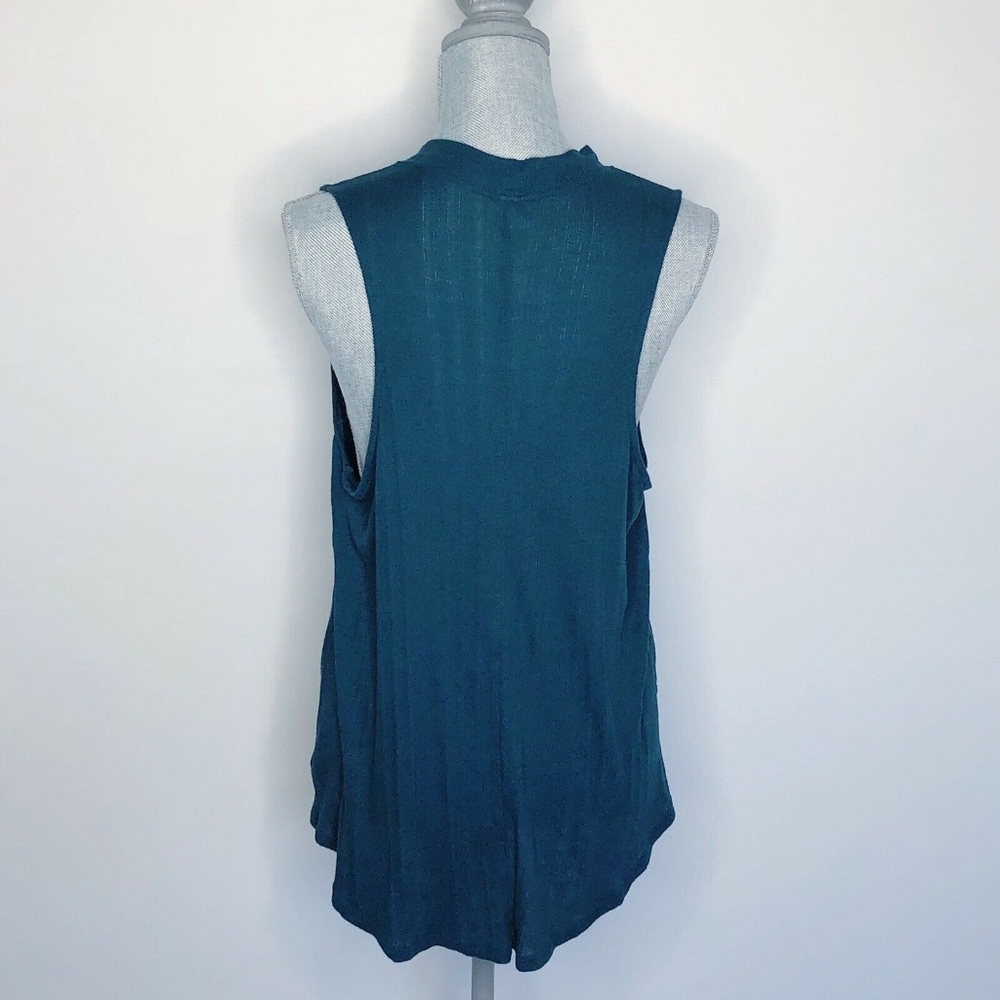 Free People Tank Top Faye Ribbed Keyhole (L25) - Picture 4 of 6